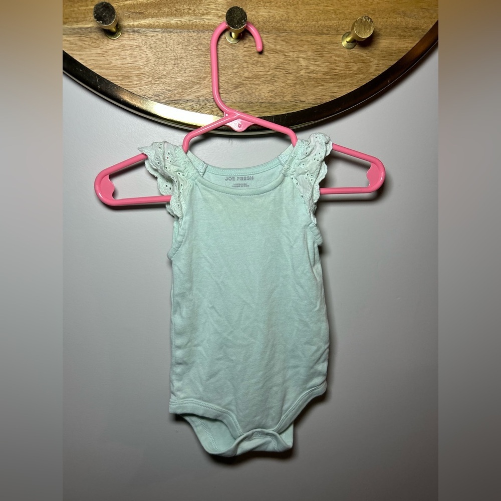 6 For $10 Joe Fresh Light Green Baby Bodysuit